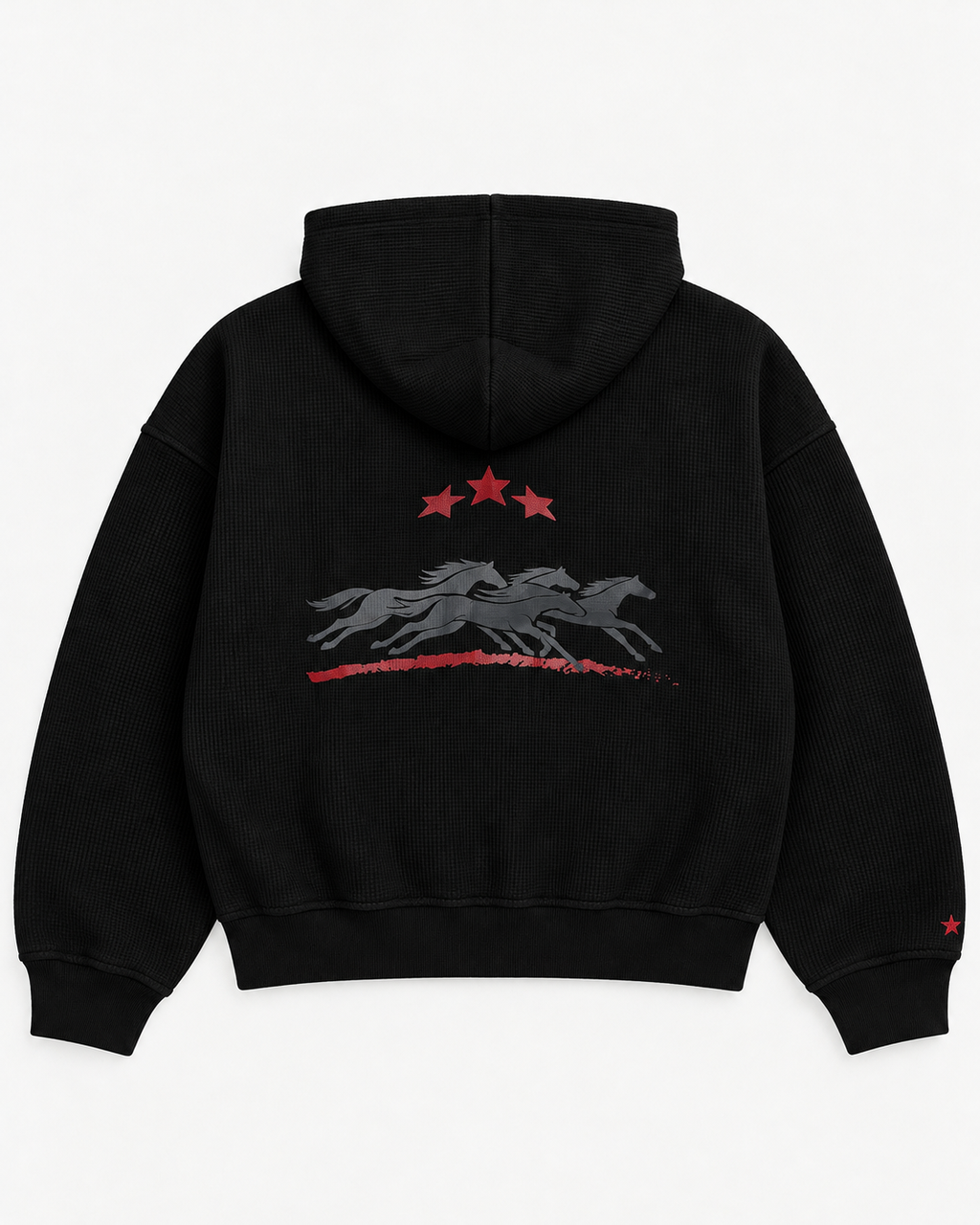 WAFFLE ZIP HOODIE
