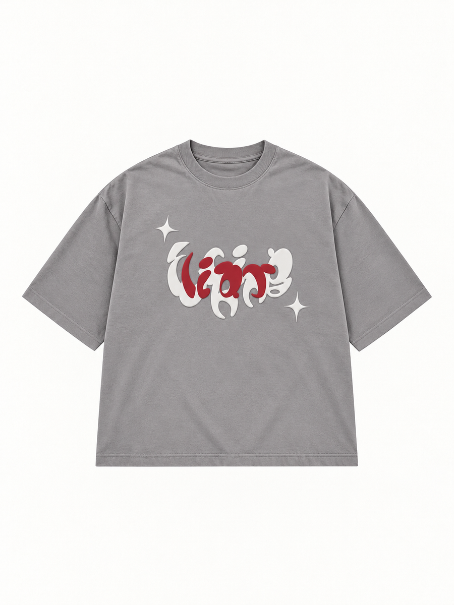 HEART TEE GREY